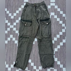 River Island Green Cargo Pants Utility Style